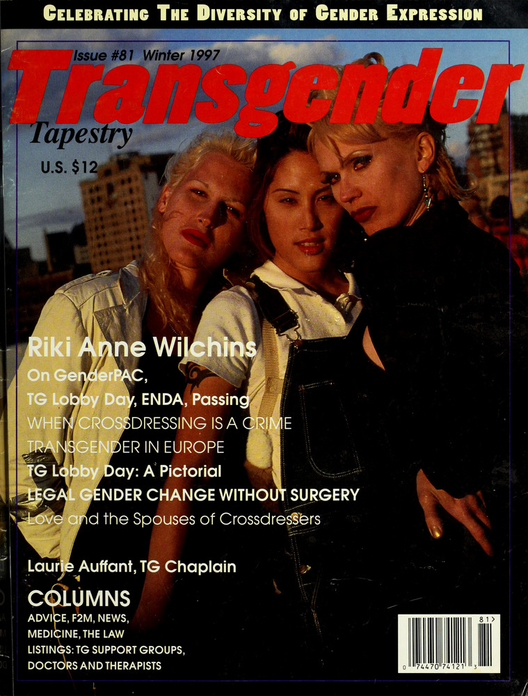 Download the full-sized image of Transgender Tapestry Issue 81 (Winter, 1997)