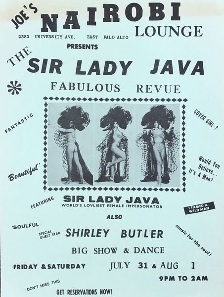 Download the full-sized image of Joe's Nairobi Lounge Presents Sir Lady Java