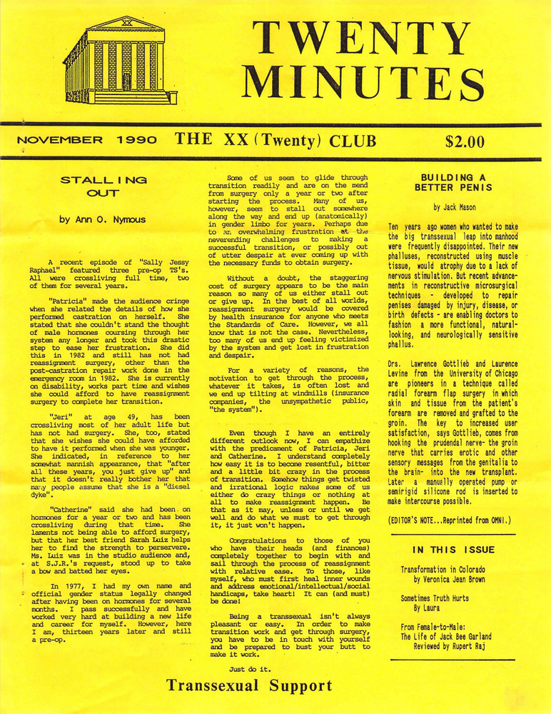 Download the full-sized PDF of Twenty Minutes (November, 1990)