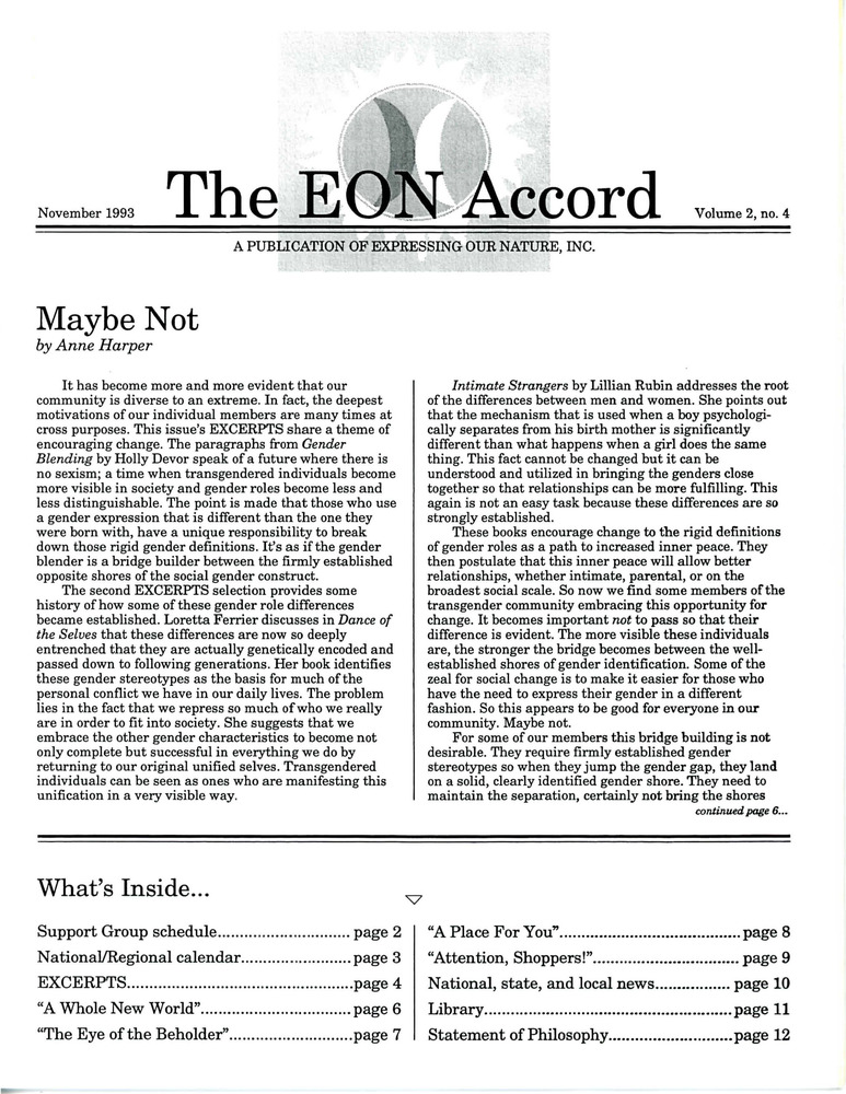 Download the full-sized PDF of The EON Accord Vol. 2 No. 4 (November 1993)