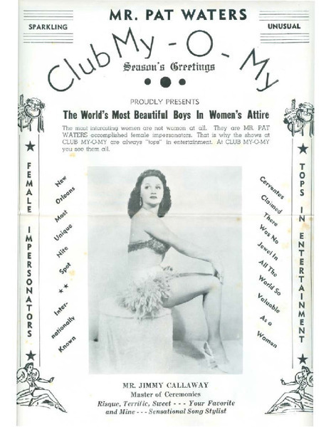 Download the full-sized image of Mr. Pat Waters Club My-O-My Proudly Presents The World's Most Beautiful Boys in Women's Attire (7)