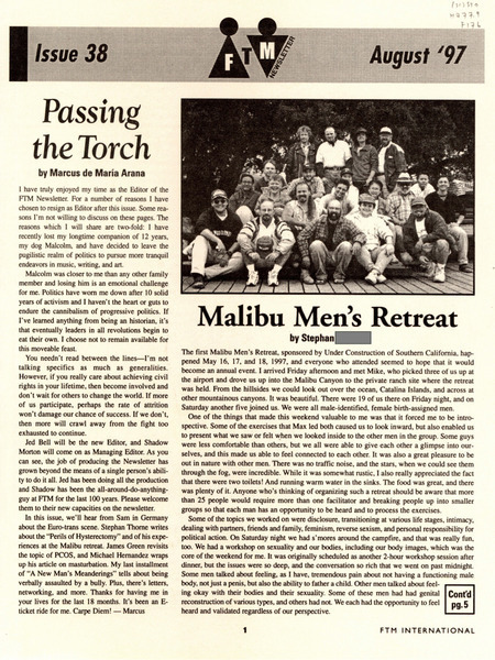 Download the full-sized image of FTM Newsletter #38