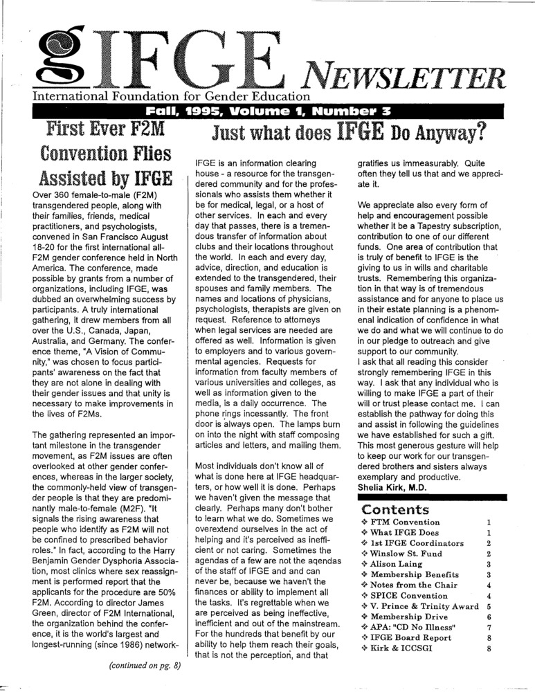Download the full-sized PDF of IFGE Newsletter Vol. 1 No. 3 (Fall 1995)