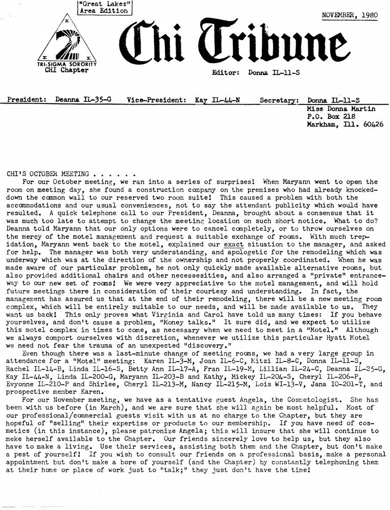 Download the full-sized PDF of Chi Tribune (November, 1980)