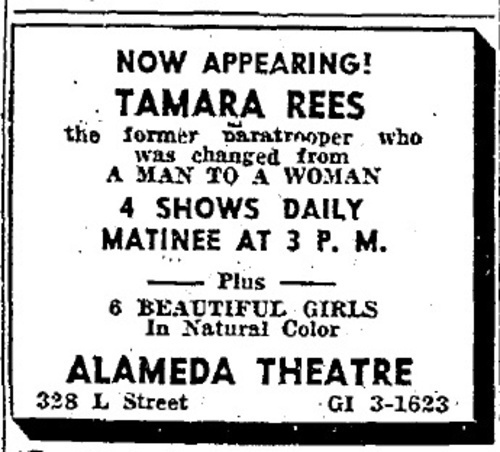 Download the full-sized image of Newspaper Advertisement for Tamara Rees Performance