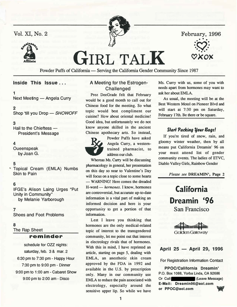 Download the full-sized PDF of Girl Talk, Vol. 11 No. 2 (February, 1996)
