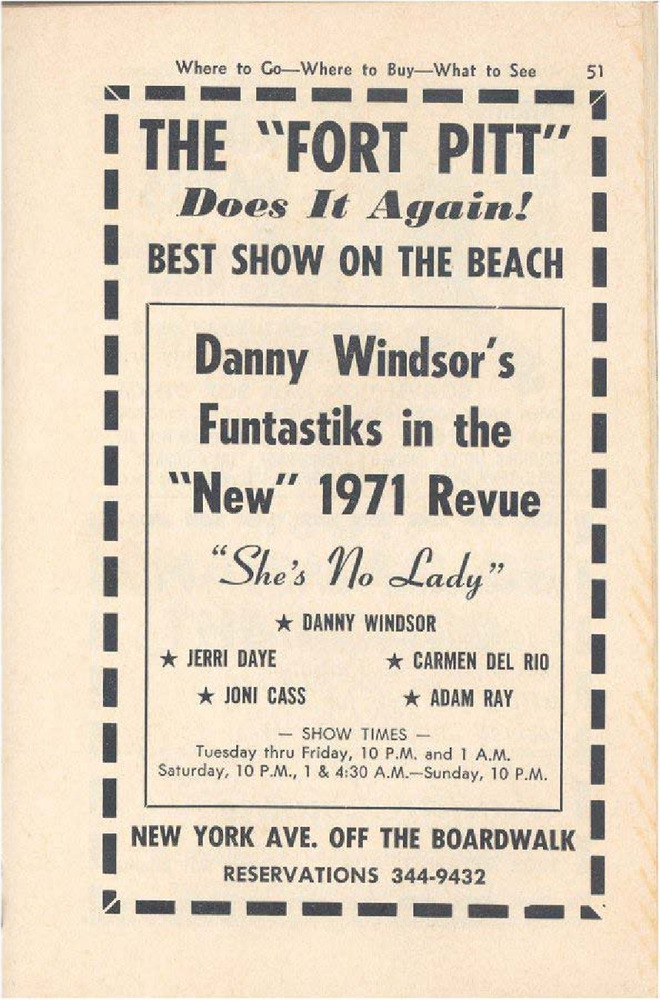 Download the full-sized PDF of Danny Windsor’s Funtastiks in the “New” 1971 Revue “She’s No Lady”