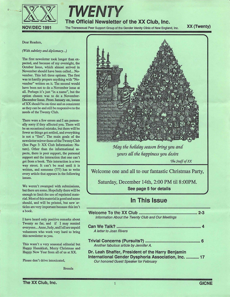 Download the full-sized PDF of Twenty (November/ December 1991)