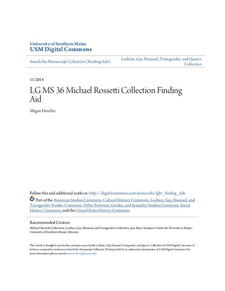 Download the full-sized image of LG MS 36 Michael Rossetti Collection Finding Aid