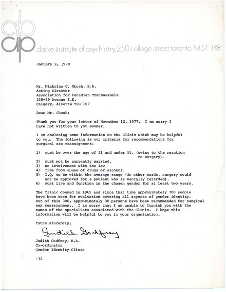 Download the full-sized image of Letter from Judith Godfrey to Rupert Raj (January 9, 1978)