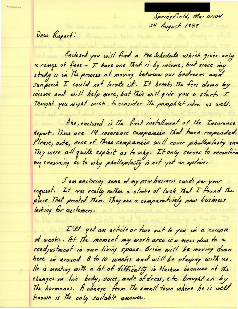 Download the full-sized PDF of Letter from Stephen to Rupert Raj (August 24, 1987)