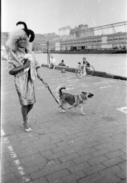 Download the full-sized image of Marsha P. Johnson at the 1982 Pride March