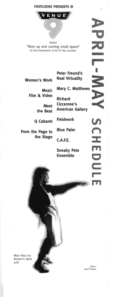 Download the full-sized PDF of Venue 9 April-May Event Schedule