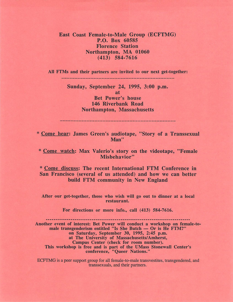 Download the full-sized PDF of September, 1995 Meeting Reminder