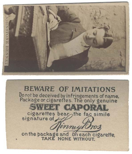 Download the full-sized image of Johnstone Bennet Cigarette Postcard 