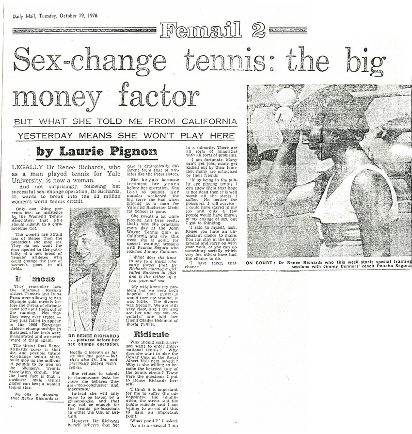 Download the full-sized PDF of Sex-Change Tennis: The Big Money Factor