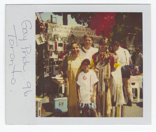 Download the full-sized image of Photographers + Friends United Against AIDS at Gay Pride, Toronto, 1996