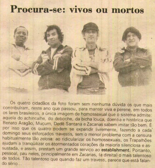 Download the full-sized image of Procura-se: vivos ou mortos