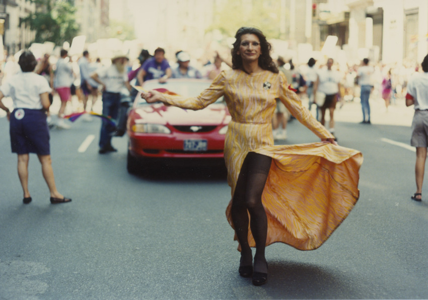 Sylvia Rivera at ACT-UP March, 1994 - Digital Transgender Archive