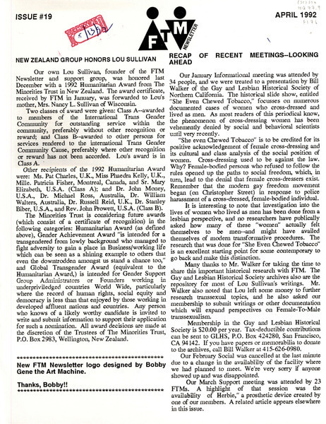 Download the full-sized image of FTM Newsletter #19