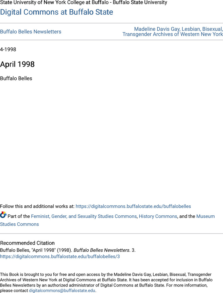 Download the full-sized PDF of Buffalo Belles Vol. 7 No. 4 (April, 1998)