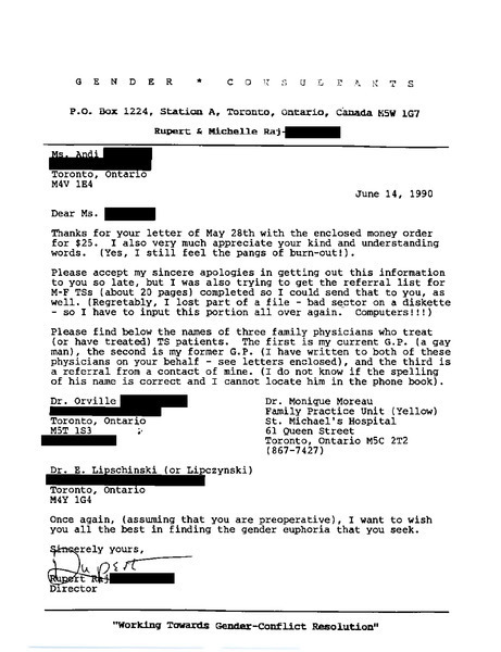Download the full-sized image of Letter from Rupert Raj to Andi (June 14, 1990)