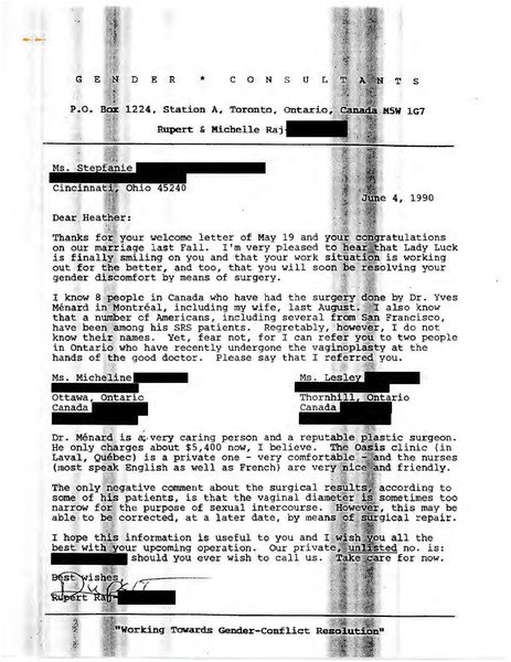 Download the full-sized image of Letter from Rupert Raj to Stepfanie (June 4, 1990)