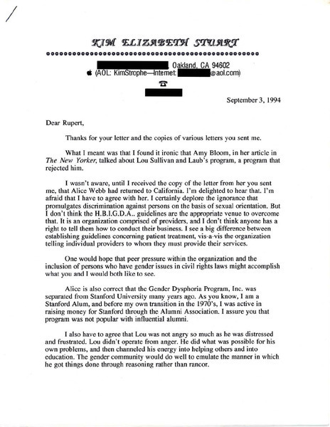 Download the full-sized image of Letters from Kim Elizabeth Stuart to Rupert Raj (1986, 1994)