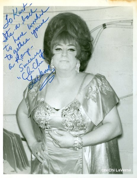 Download the full-sized image of Signed Photograph of Chi Chi Laverne Addressed to Kurt Mann