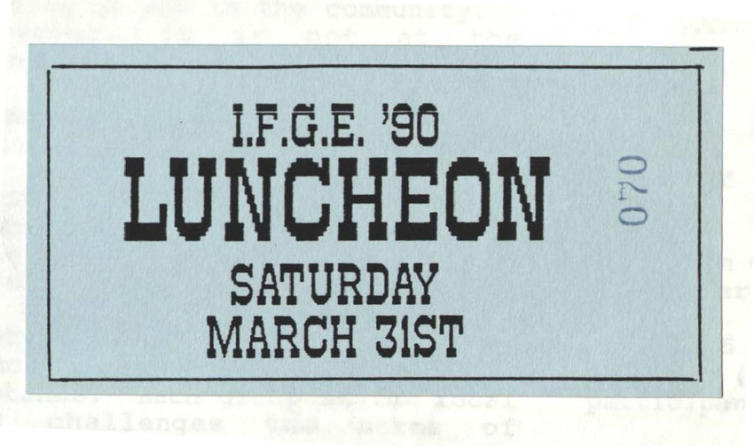 Download the full-sized PDF of I.F.G.E. Luncheon Ticket