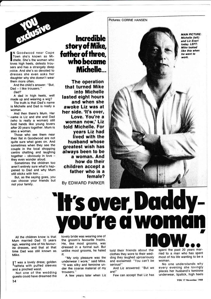 Download the full-sized PDF of "It's Over, Daddy– You're A Woman Now..." (November 17, 1988)
