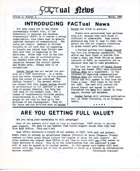 Download the full-sized image of FACTual News, Volume 1, Number 3