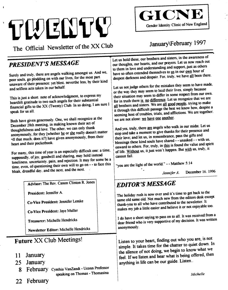 Download the full-sized PDF of Twenty (January/February, 1997)