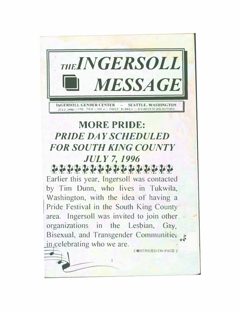 Download the full-sized PDF of The Ingersoll Message, Vol. 2 No. 4 (July, 1996)
