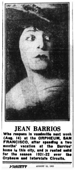 Download the full-sized image of Jean Barrios (August 12, 1921)