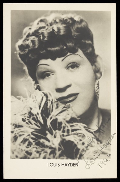 Download the full-sized image of Louis Hayden in drag. Process print, 1946.