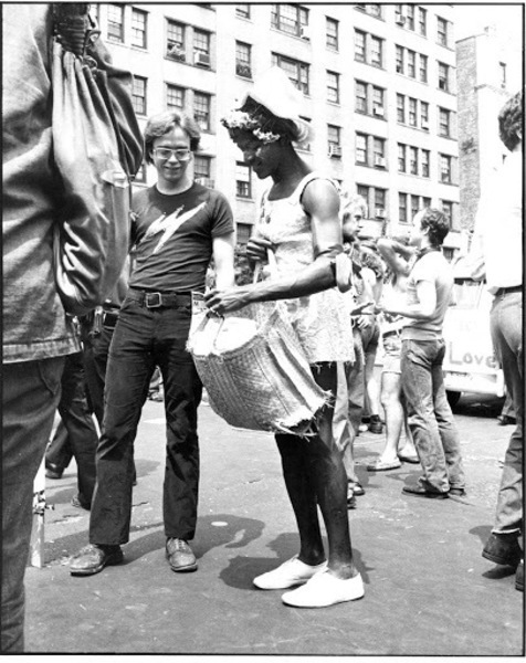 Download the full-sized image of Marsha P. Johnson at the Pride March, 1974
