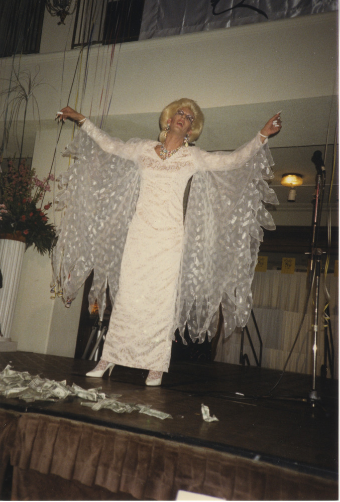 Download the full-sized image of Photograph of Person in Angel-Like Drag