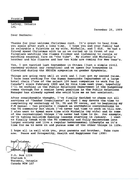 Download the full-sized image of Letter from Rupert Raj to Barbara (December 28, 1989)