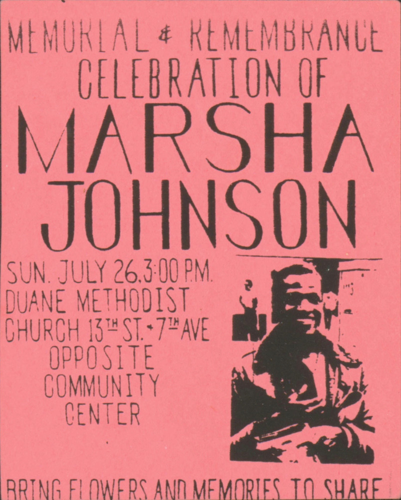 Download the full-sized PDF of Memorial & Remembrance Celebration of Marsha Johnson Poster