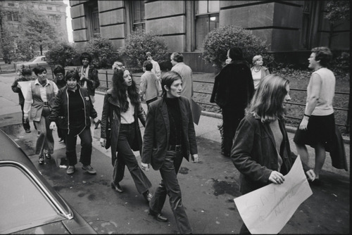 Download the full-sized image of Marsha P. Johnson Marching with Gay Liberation Front Demonstrators at City Hall, New York