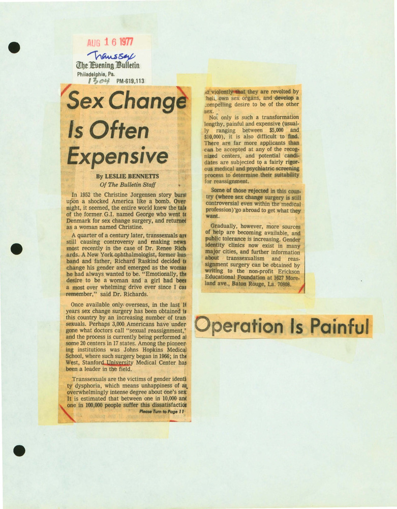 Download the full-sized PDF of Sex Change Is Often Expensive