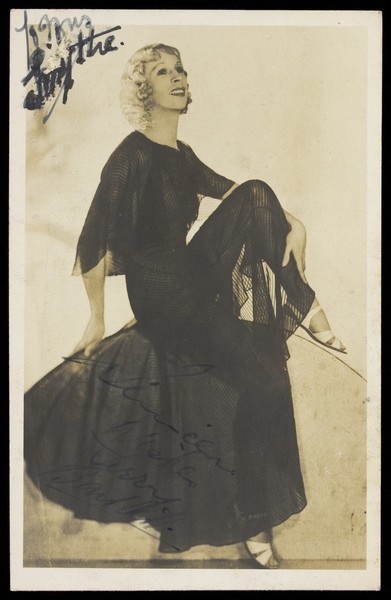 Download the full-sized image of Terry Bartlett in drag. Photographic postcard, 1938.