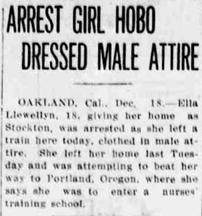 Download the full-sized PDF of Arrest Girl Hobo Dressed Male Attire