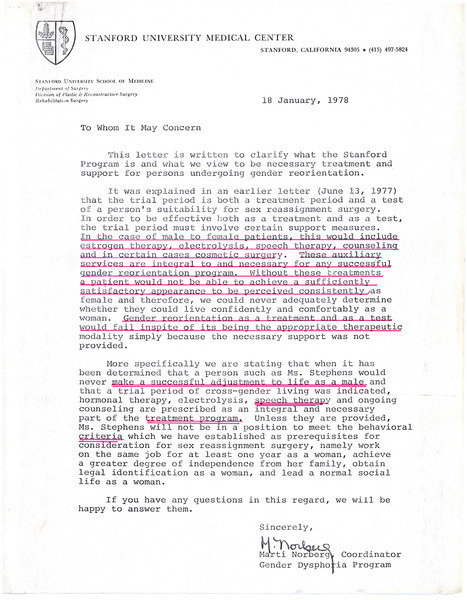 Download the full-sized image of Letter from Marti Norberg (January 18, 1978)
