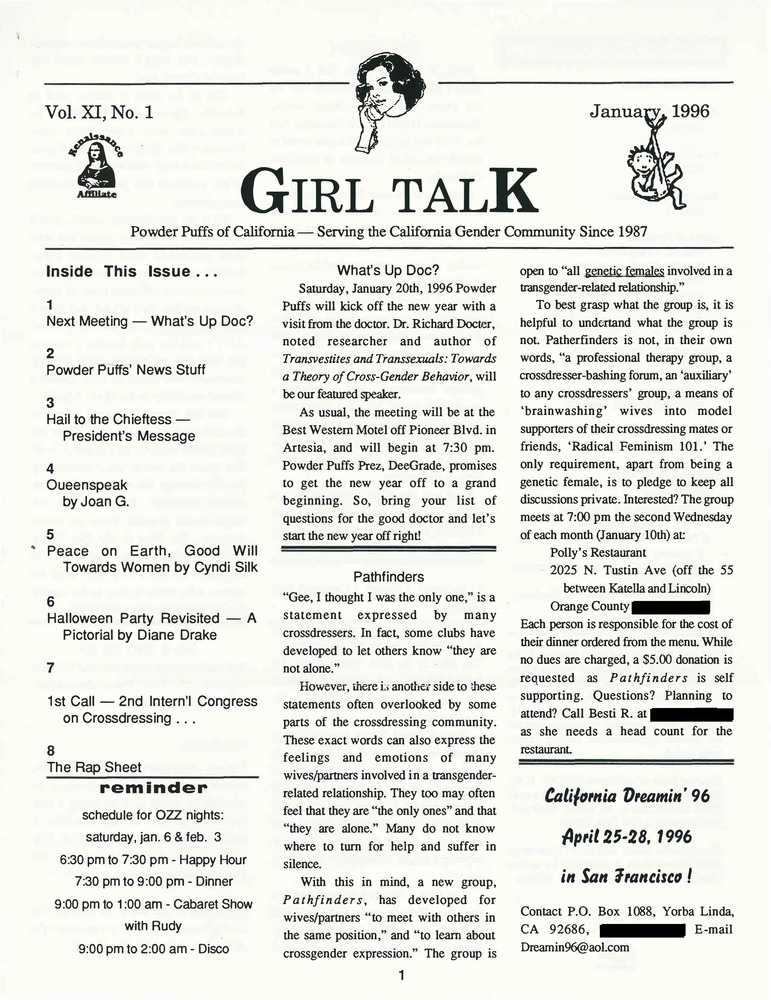Download the full-sized PDF of Girl Talk, Vol. 11 No. 1 (January, 1996)