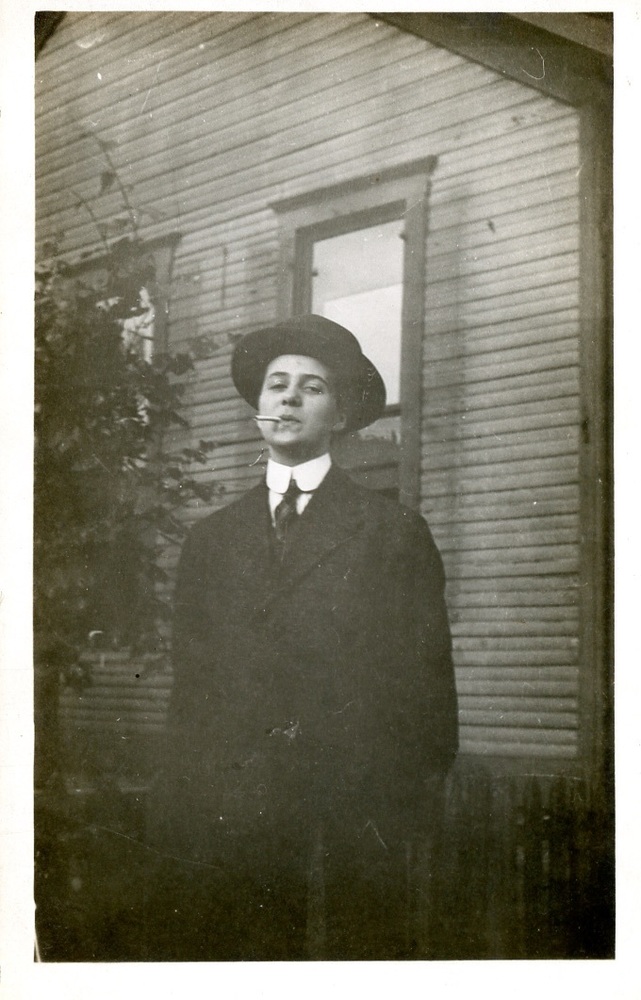 Download the full-sized image of Unidentified Person Smoking, Early 1900s