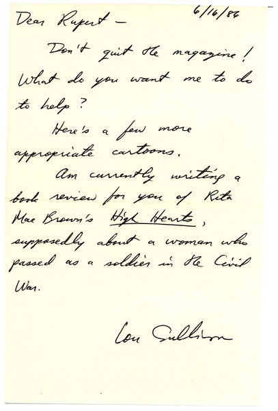 Download the full-sized image of Letter from Lou Sullivan to Rupert Raj (June 16, 1968)