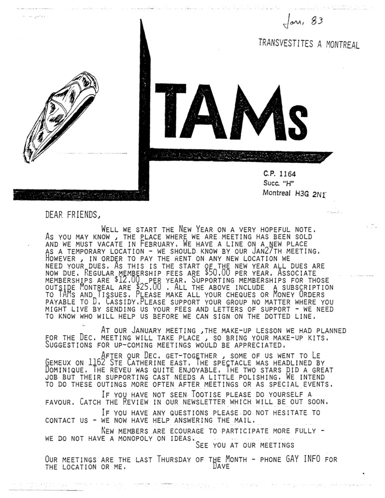 Download the full-sized PDF of TAMs & Tissues (January 1983)