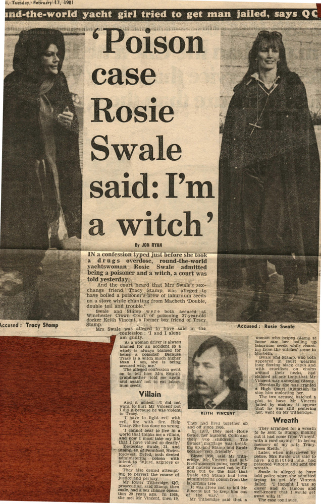 Download the full-sized PDF of Poison Case Rosie Swale Said: "I'm a Witch"